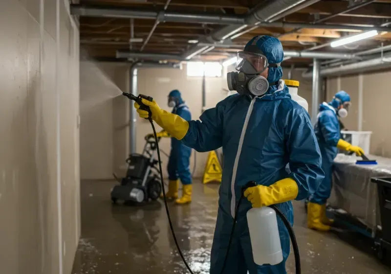 Basement Sanitization and Antimicrobial Treatment process in Will County, IL