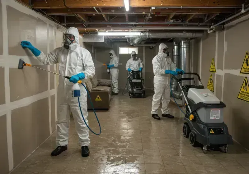 Basement Moisture Removal and Structural Drying process in Will County, IL